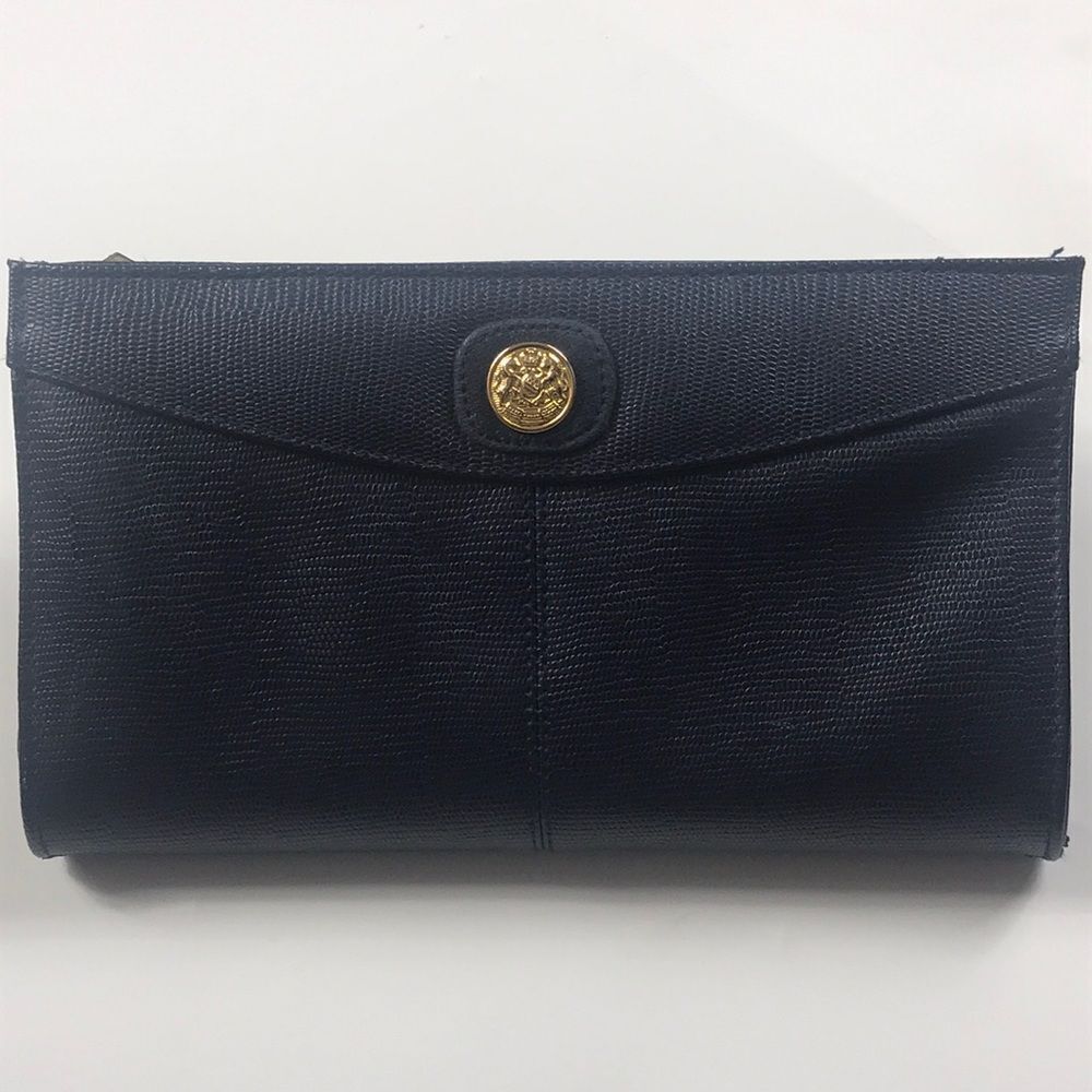 VINTAGE HANDBAG NAVY BLUE WOMEN BAG